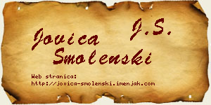 Jovica Smolenski vizit kartica